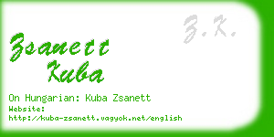 zsanett kuba business card